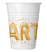 Gold party kelímky 8 ks, 200 ml