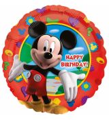 Fóliový balónek Mickey Mouse Happy Birthday, kulatý, 45 cm