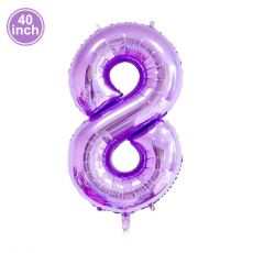 Fóliový balónek číslo 8 - fialový, 100 cm