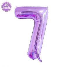 Fóliový balónek číslo 7 - fialový, 100 cm