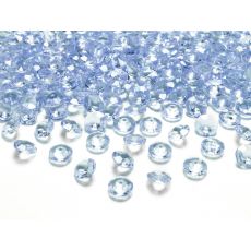 Diamant konfety světle modrá 1,2 cm, 100 ks