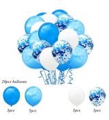 Balónky 20 ks mix - modro-bílé balónky