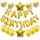 Balónkový set  Happy Birthday zlatý