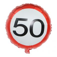 Fóliový balonek Dopravní značka č. 50, kulatý,  45 cm