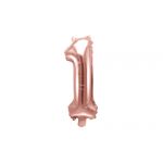 Fóliový balónek číslo 1 - rose gold, 35 cm