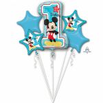 Balónkový set Mickey 1.narozeniny, 5 ks