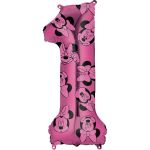 Fóliový balónek číslo 1 Minnie Forever, 66 cm