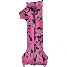 Fóliový balónek číslo 1 Minnie Forever, 66 cm