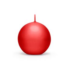 Svíčka koule, červená, 6 cm, 1 ks