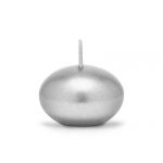 Plovoucí svíčka stříbrná, metalická, 4 cm, 1 ks