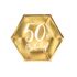 Zlaté talířky 50.narozeniny, 6 ks, 20 cm