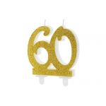 Svíčka na dort č. 60 - zlatá