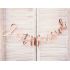 Banner JUST MARRIED, rose gold, 20x77cm