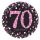 Talířky 70.narozeniny, černo - růžové barvy
