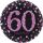 Talířky 60.narozeniny, černo - růžové barvy
