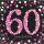 Ubrousky 60.narozeniny, černo - růžové barvy