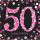 Ubrousky 50.narozeniny, černo - růžové barvy