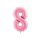 Fóliový balónek číslo 8 - světle růžový, 86 cm