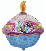 Fóliový balónek dortík happy birthday, 61 cm