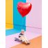 Fóliový balónek - srdce červené 72 x 73 cm