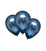 Balónek platina AZUROVĚ MODRÝ, 28 cm, 6 ks