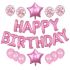 Balónkový set Happy Birthday růžový