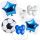 Balónkový set Fotbal, modrý, 12 ks