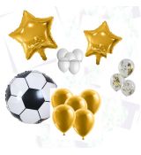 Balónkový set Fotbal, zlatý, 12 ks