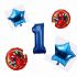 Balónkový set Spiderman modrý, 1.narozeniny, 5 ks