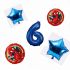 Balónkový set Spiderman modrý, 6.narozeniny, 5 ks