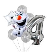 Balónkový set Olaf, 4.narozeniny, 7 ks