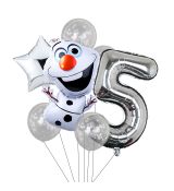 Balónkový set Olaf, 5.narozeniny, 7 ks