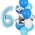 Balónkový set 6.narozeniny, modrý, 11 ks