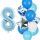 Balónkový set 8.narozeniny, modrý, 11 ks