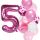 Balónkový set 5.narozeniny, růžový, 11 ks
