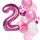 Balónkový set 2.narozeniny, růžový, 11 ks