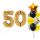 Balónkový set zlato-černý číslo 50, 11 ks