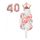 Balónkový set 40.narozeniny, rose-gold, 12 ks