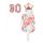 Balónkový set 80.narozeniny, rose-gold, 12 ks