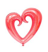 Fóliový balónek Srdce červené, 101 cm