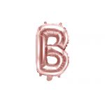 Fóliové písmeno B - rose gold, 40 cm