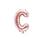 Fóliové písmeno C - rose gold, 40 cm