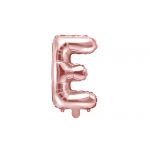 Fóliové písmeno E - rose gold, 40 cm