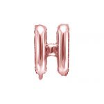 Fóliové písmeno H - rose gold, 40 cm