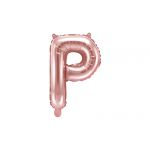 Fóliové písmeno P - rose gold, 40 cm