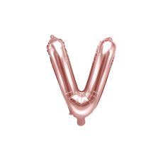 Fóliové písmeno V - rose gold, 40 cm