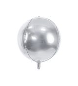 Fóliový balónek koule, stříbrná, 40 cm