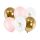 Balónky One - bílá, růžová, zlatá, 6 ks , 30 cm
