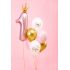 Balónky One - bílá, růžová, zlatá, 6 ks , 30 cm