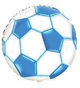 Fóliový balónek mini Fotbal modrý, 22 cm